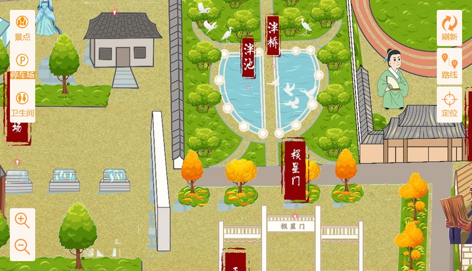 冯坡镇手绘地图景区语音讲解导览系统：智慧景区建设的基石